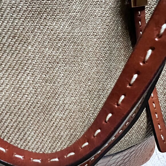 Michael Kors Collection luxury line Gia Tote Calf leather and linen/raffia blend - Picture 4 of 14